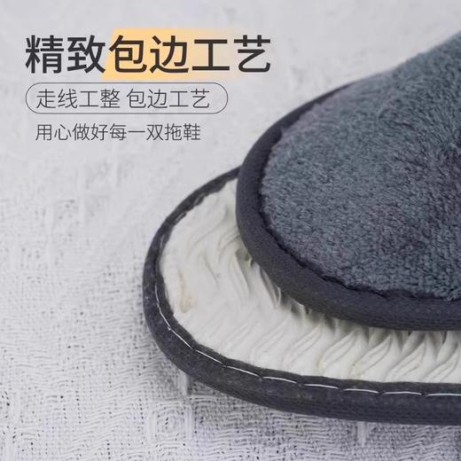 秋冬珊瑚绒一次性拖鞋加厚防滑保暖居家待客酒店民宿宾馆专用批发 商品图2