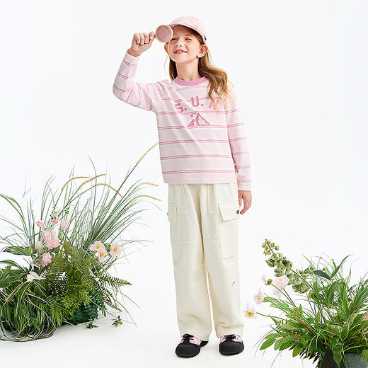 男女童圆领长袖针织衫春季新款安奈儿童装EM611569 商品图5