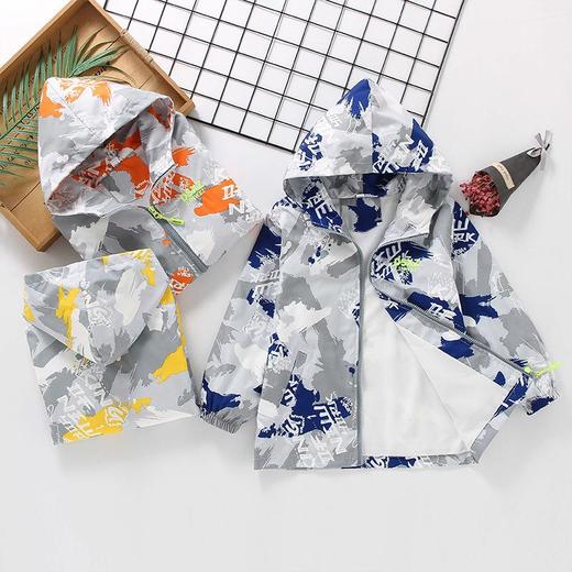 男童春装帅气字母外套春秋冲锋衣2025春季新款洋气中大童夹克风衣 商品图3
