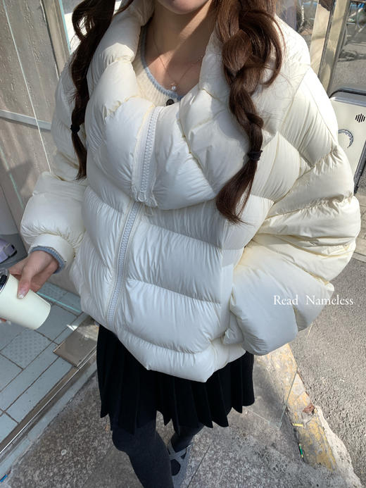 Read Nameless /超柔系列 白色90白鹅绒翻领羽绒服 2025/12/4 商品图6