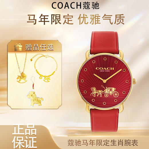 优选丨【双十二超值到手价】【全球购】「部分规格赠送马上有钱手链+马上有钱项链+礼盒」蔻驰ELLIOT系列马年限定生肖腕表+礼盒_bba 商品图3