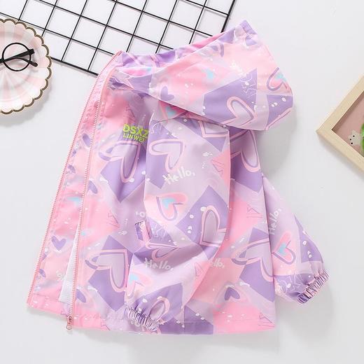 女童外套春秋装2025新款儿童中大童冲锋衣小女孩秋装夹克时尚风衣 商品图0