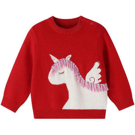 【实体店同款】女童圆领针织衫春季新款安奈儿童装XG614001 商品图5