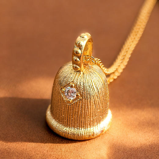 【秋冬圣诞限定】BAOFANDI宝梵迪圣诞节新款精致财篮子拉丝小铃铛项链高级感独特锁骨链BF 商品图3