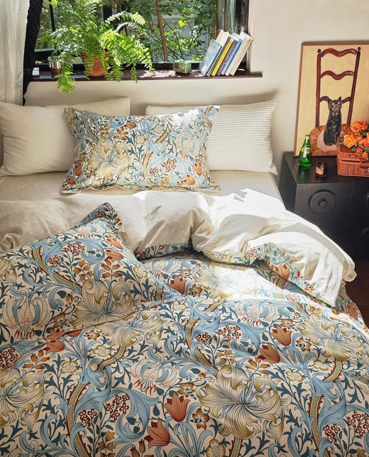 【磨毛款四件套】珍藏级孤品1折捡漏 英国William Morris名画系列印花磨毛四件套 高级感拉满  商品图2