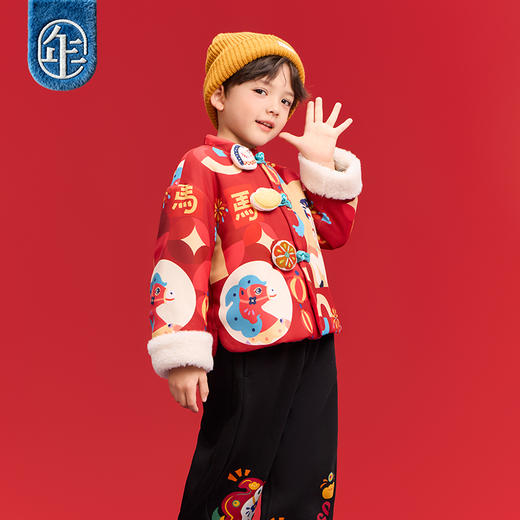 年衣童装儿童中式唐装外套冬季新品女童加棉马上都有加棉唐装 商品图2