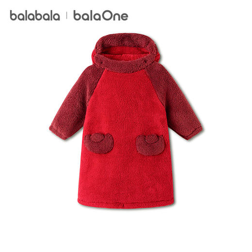 【balaOne】巴拉巴拉儿童家居服连体男童女童2025春季新款珊瑚绒 商品图4