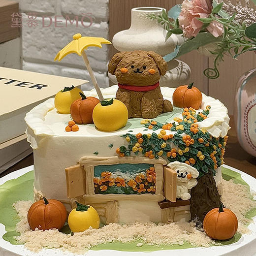 小狗田园时光·创意主题奶油蛋糕|Little Dog's Countryside Days 商品图0
