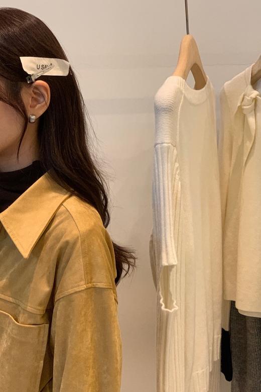 LNNNS 简约工装Polo领衬衫裙系带开衫 21595 商品图4