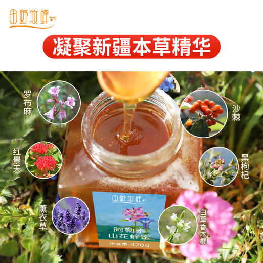 新疆阿勒泰山花蜂蜜活性酶含量高自然成熟蜜营养丰富 商品图2