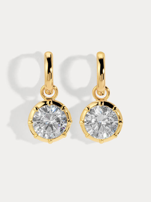 北京仓｜Lili Claspe-Grande Celeste Charm-金色 锆石 耳环［美国设计师］ 商品图1