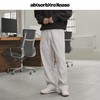 absorbrelease ab白噪白色条纹肌理休闲裤男宽松直筒长裤男士裤子 商品缩略图1