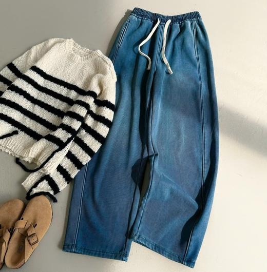 品牌直发 冬季阔腿藏肉保暖显瘦【意大利樱西玛ENXIMANE·莱赛尔加绒复古丹宁香蕉牛仔裤】下大雪都能保持松弛感 外贸订单客供牛仔面料一条过冬!! 商品图2