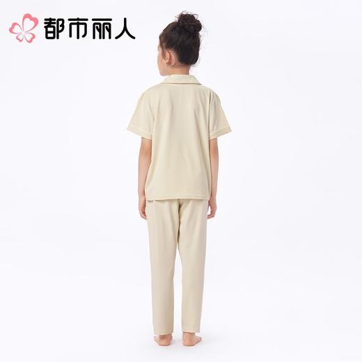 都市丽人通用睡衣单面无尘棉家居服短袖长裤童装套装JHC9A2 商品图4