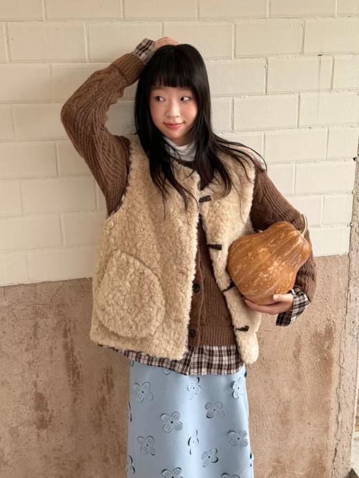 nothe Case布然/NC254206/「洋梨摩卡」双面穿毛马甲 商品图0