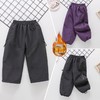 女童加绒裤子秋冬款可束脚直筒裤儿童冲锋裤阔腿裤女大童冬季加厚 商品缩略图3