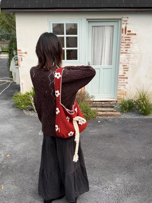 nothe Case布然/NC253110/「花栗莓果」文艺毛呢大容量托特布包 商品图1