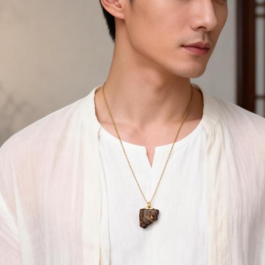 天然加里曼丹沉香包金吊坠 沉水级 SP4657 商品图1