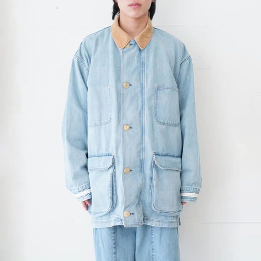 YOKE Vintaged Denim Coverall 复古水洗加工牛仔廓形工装大衣 商品图0