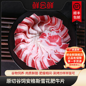 鲜会鲜澳洲/美国原切肥牛片煎炒烤牛肉片250g/盒*4冬日火锅片生鲜 生鲜不支持七天无理由