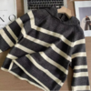 伊泺杉韩系连帽条纹针织套头毛衣 | 柔软舒适有垂感 挺括有型 藏肉显瘦 厚薄适中 商品缩略图3