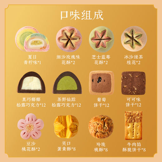 【喜兆盈枝礼盒】皇家2025春节年货礼盒装中式糕点过年走亲戚送礼品新年高端点心团购1025g 商品图6