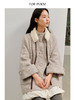 ForPoem 25/FW 原创设计羊毛人字纹可拆卸羊驼毛领系带斗篷大衣外套 商品缩略图4