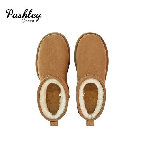 【梅花出品】帕奢利新款休闲舒适时尚平底雪地靴HZ0069P 商品图5