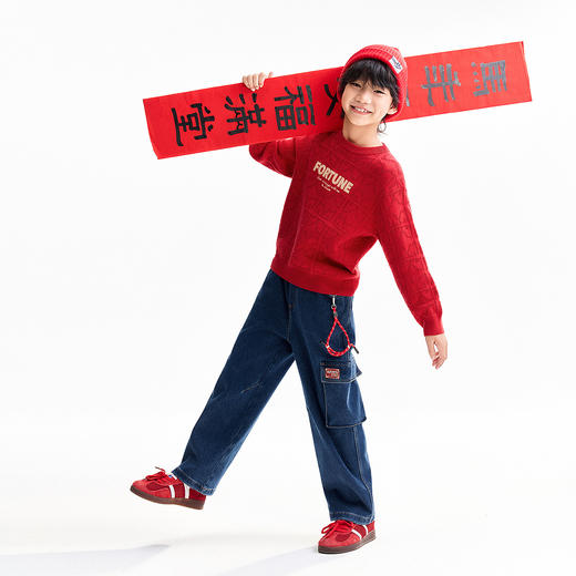 【实体店同款】男童圆领棉线衫春季新款安奈儿童装AB614015 商品图3