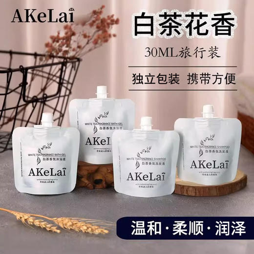 AKeLai自立袋洗发水沐浴露小包装旅行用品酒店宾馆专用洗护套装 商品图0