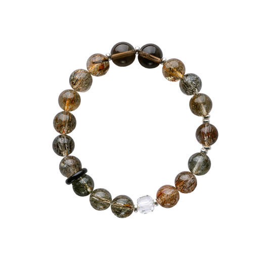 一念七宝 事业利 | 茶白晶透黑金超七手串 商品图5