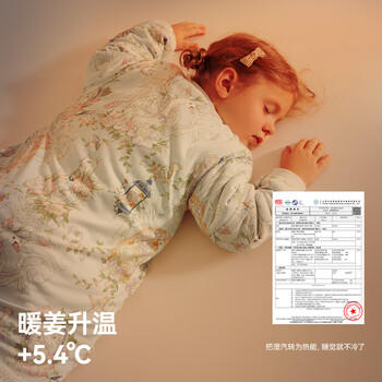 贝肽斯婴儿睡袋暖姜恒温儿童分腿睡袋婴幼儿防踢被睡衣四季双层 凤鸾S 商品图4