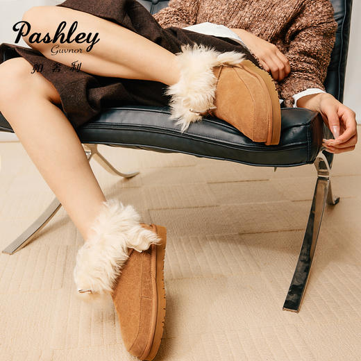 【梅花出品】帕奢利中筒毛圈雪地靴HZ0058 商品图2