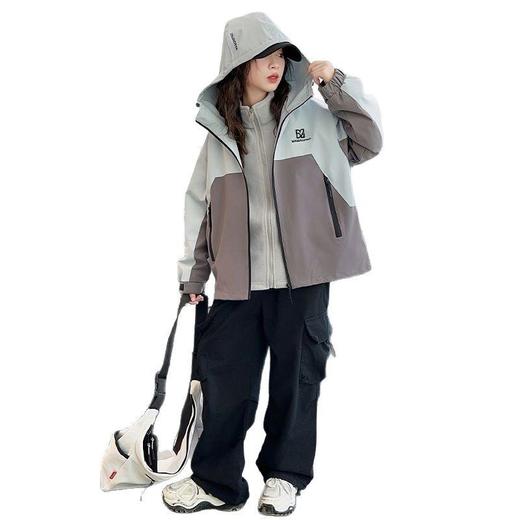 女童外套春秋款2025新款洋气风衣中大童儿童春装上衣宝宝冲锋衣潮 商品图4