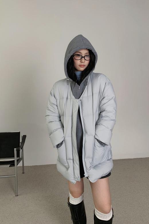 HAYES 学院风减龄假两件拼接保暖羽绒服外套 21915 商品图3