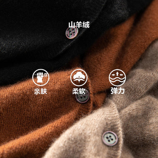 法式极简~羊绒V领针织开衫女不对称交叉气质宽松披肩外套R25100 商品图1