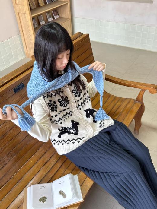 nothe Case布然/NC2542019/「雪花小马」冰岛羊毛针织马甲 商品图1