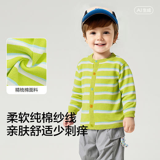 巴拉巴拉童装宝宝毛衣外套婴儿针织衫2026新款春装儿童薄开衫毛衫 商品图3