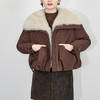 「高货wl」全新升级【铂金会员441/天猫589/差价148】(10037)洛诗琳复古毛翻领拼接羽绒服2025秋冬短款保暖加厚外套 商品缩略图1