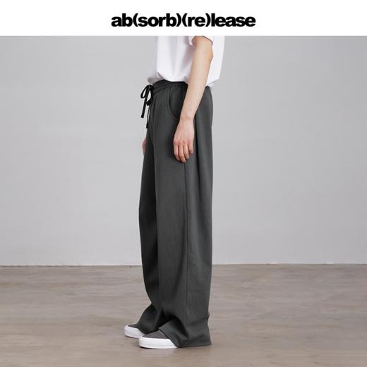 absorbrelease ab白噪深灰色卫裤男直筒长裤宽松休闲裤男士裤子 商品图3