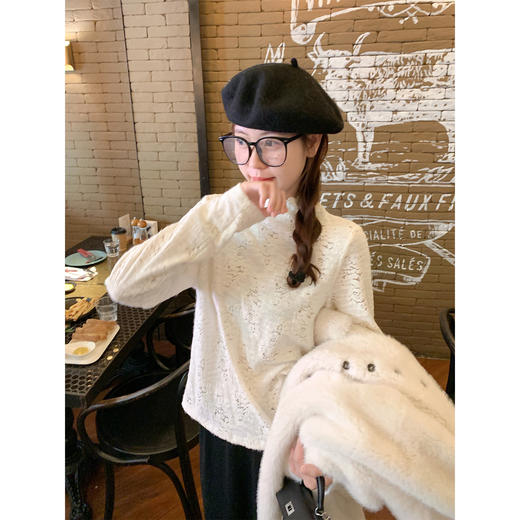 <曾小咸推荐>3.17现货秒杀 ！微信超特价！法式半高领蕾丝打底衫 日常139.99 立减60 秒杀79.99！！ 商品图2