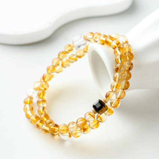 一念七宝 事业超利 | 6mm高透黄水晶虎眼双圈手串 商品图2