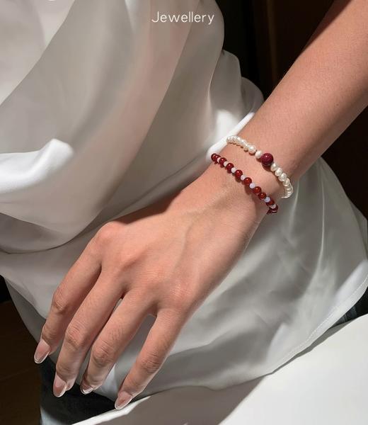 【买1赠1】QIANYOU 新中式玛瑙珍珠手串 ，美如红霞，提气色，尤配中国女人之美，优雅大方【G】 商品图7