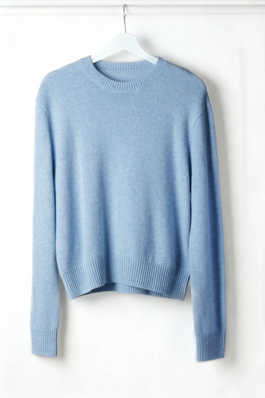 老钱风 | 天青蓝厚织羊绒上衣半裙套装L码 商品图6