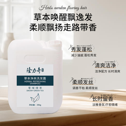 隆力奇大桶装40斤洗发水沐浴露酒店浴场宾馆理发店发廊用二合一液 商品图1