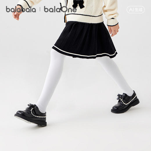 【balaOne】巴拉巴拉儿童连裤袜子打底裤女童舞蹈袜天鹅绒两条装 商品图2