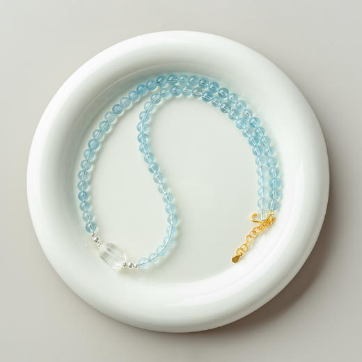 一念七宝 碧海潮生 | 海蓝宝水晶项链双圈手串 商品图2