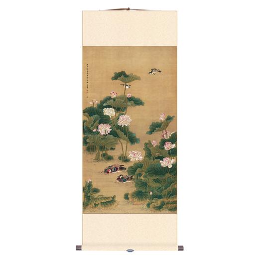 安徽博物院馆藏 沈铨荷塘鸳鸯  冬暖画艺术客厅装饰画创意礼物 商品图0