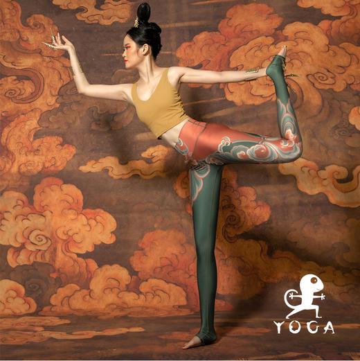 壁虎瑜伽【飞天】限量款印花瑜伽12分裤 【可定制】（标准码） 商品图2