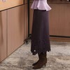 西子/【一枝春】羊毛混纺立体激光镂空烧花A字半裙/BQXS0432 商品缩略图1